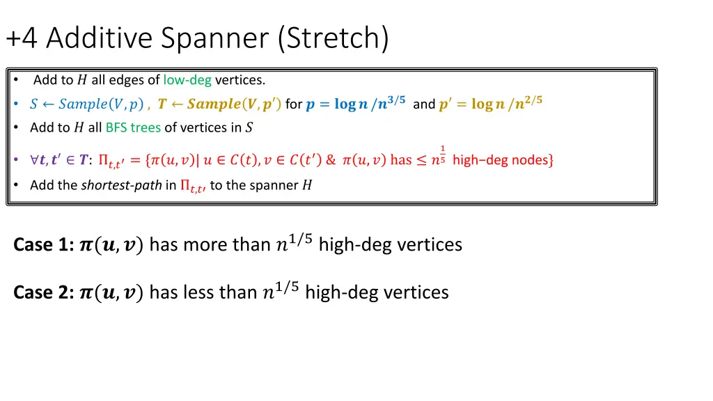 4 additive spanner stretch