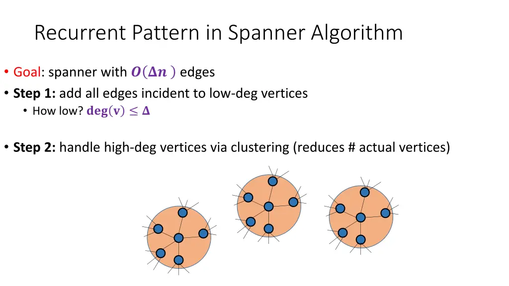 recurrent pattern in spanner algorithm
