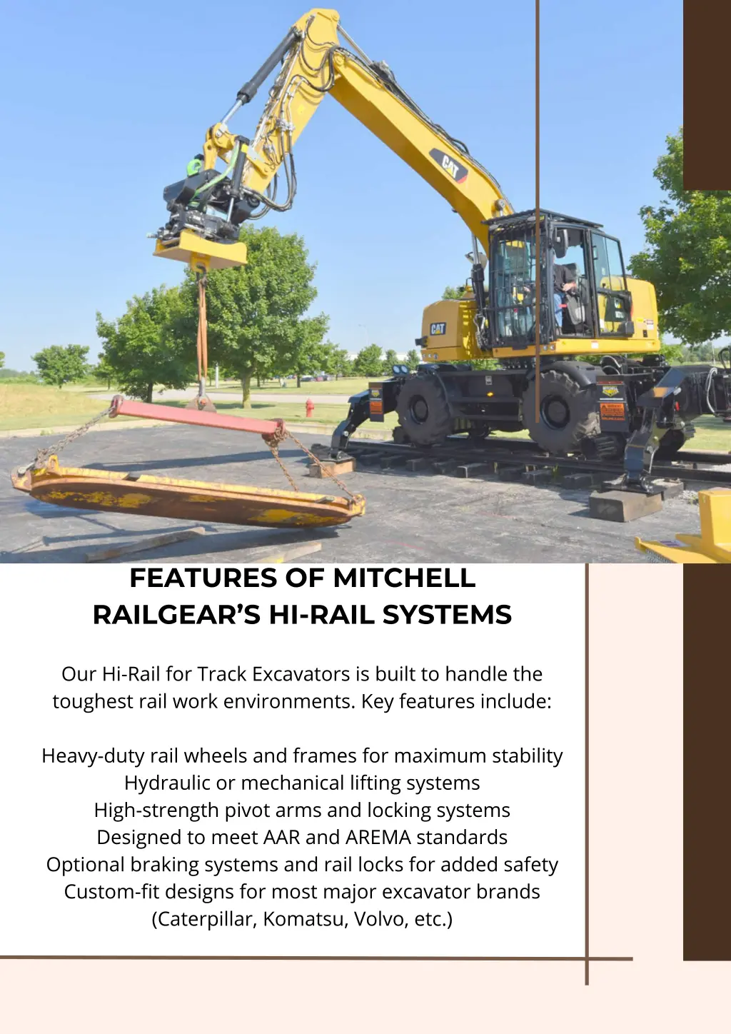 features of mitchell railgear s hi rail systems