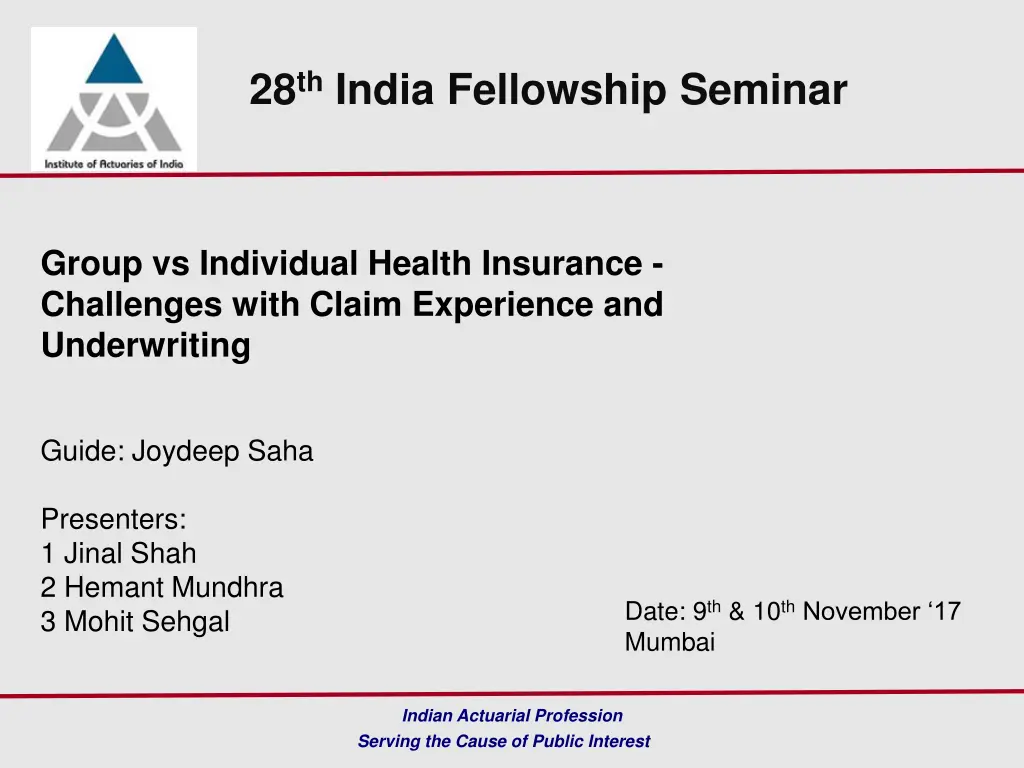 28 th india fellowship seminar