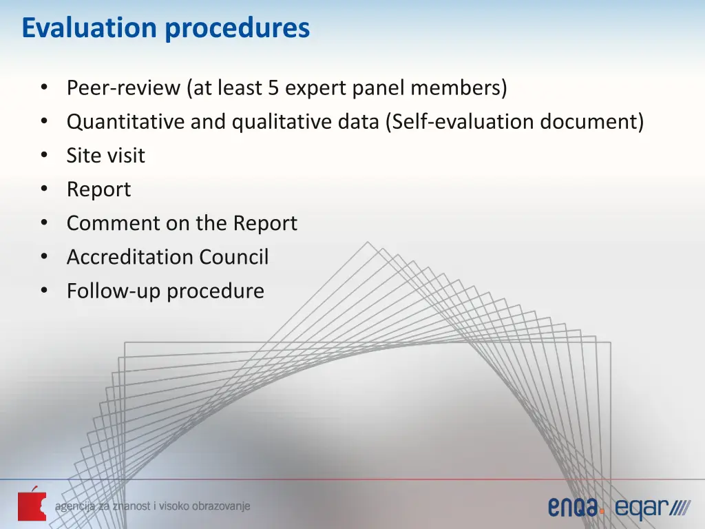 evaluation procedures