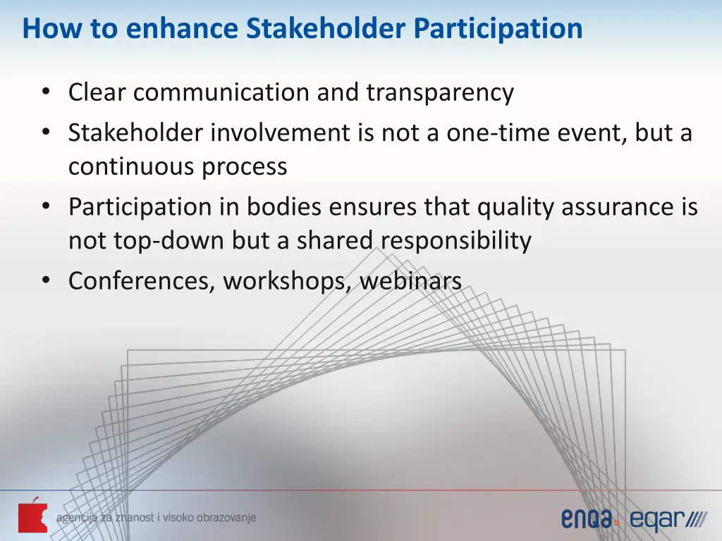 how to enhance stakeholder participation