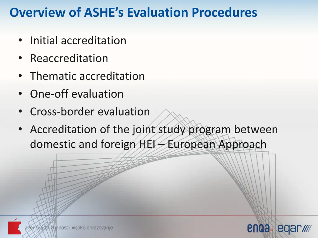 overview of ashe s evaluation procedures 1