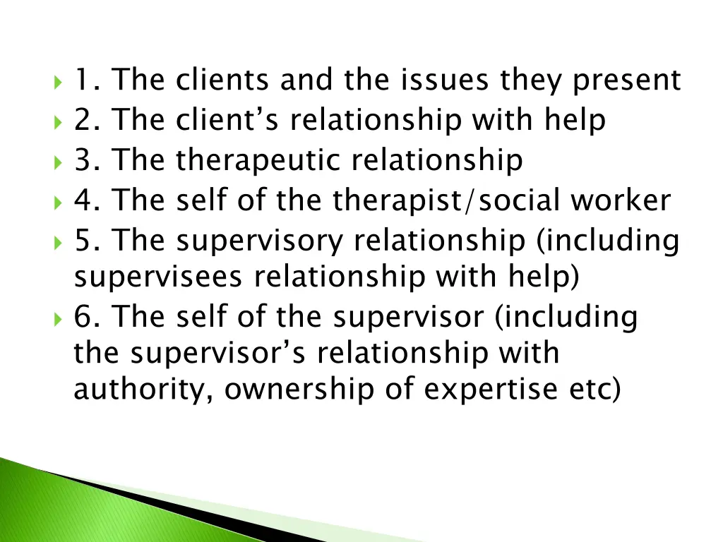 1 the clients and the issues they present
