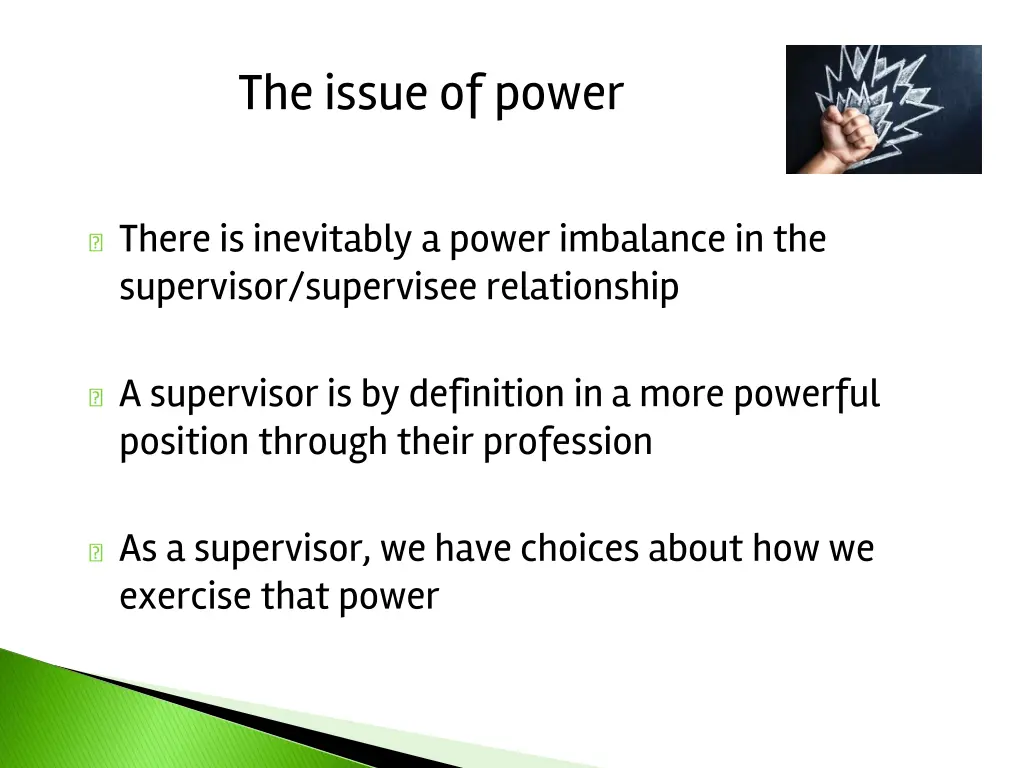 the issue of power