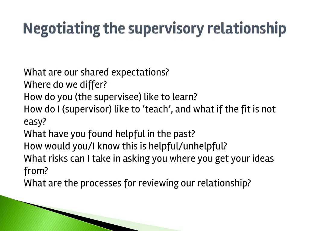 what are our shared expectations where