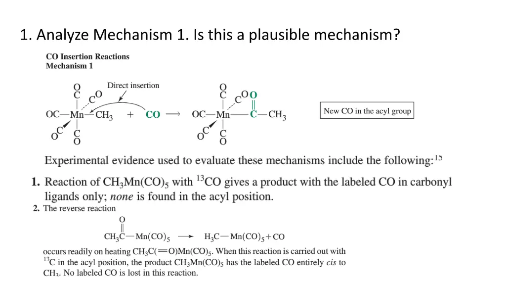 1 analyze mechanism 1 is this a plausible