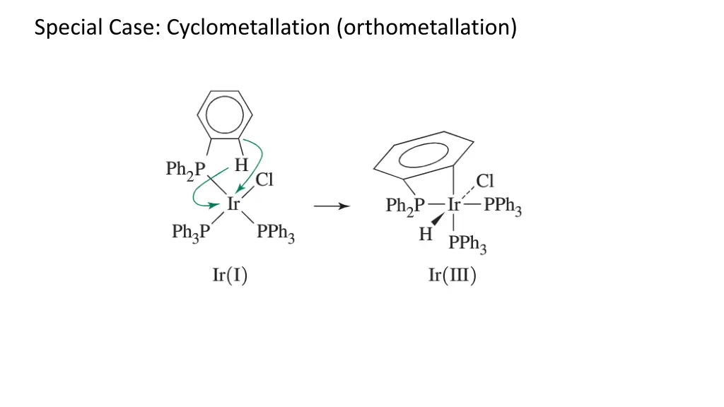 special case cyclometallation orthometallation