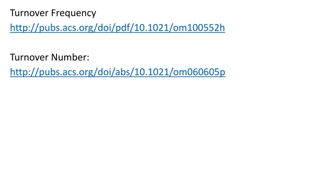 turnover frequency http pubs