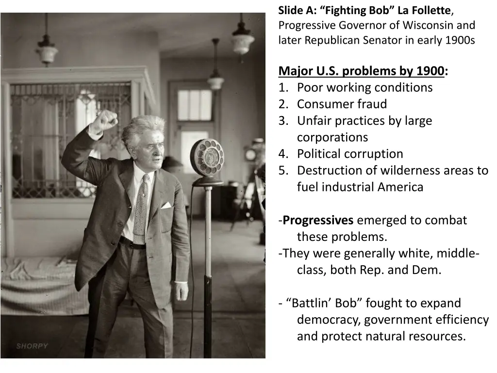 slide a fighting bob la follette progressive