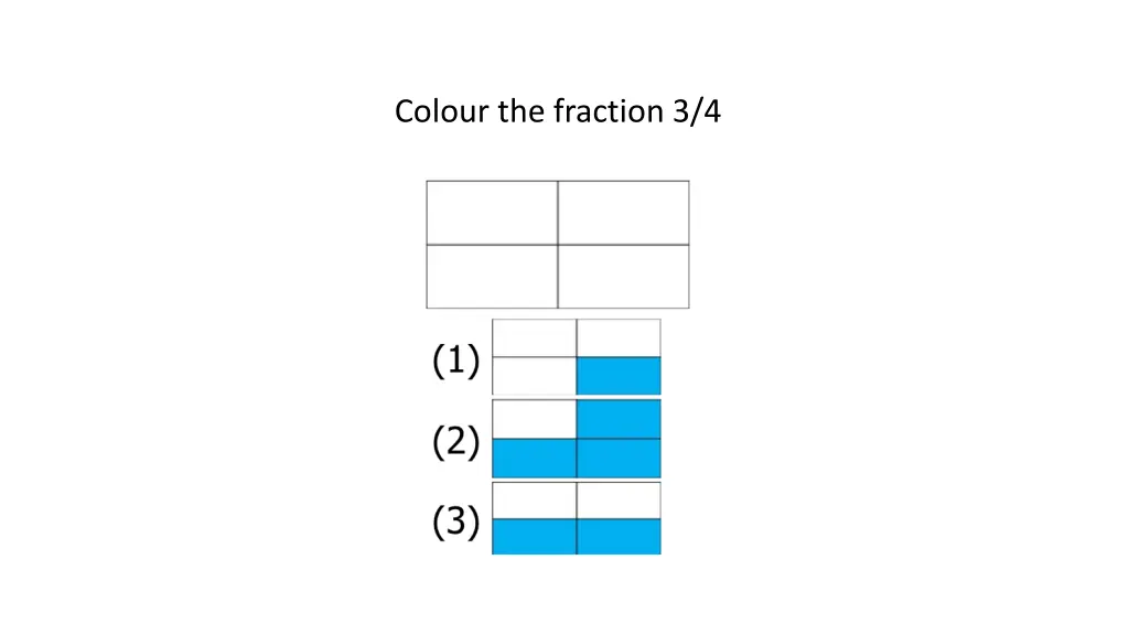 colour the fraction 3 4