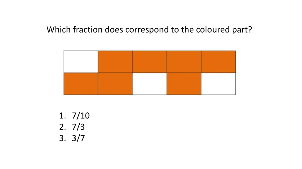 which fraction does correspond to the coloured 4