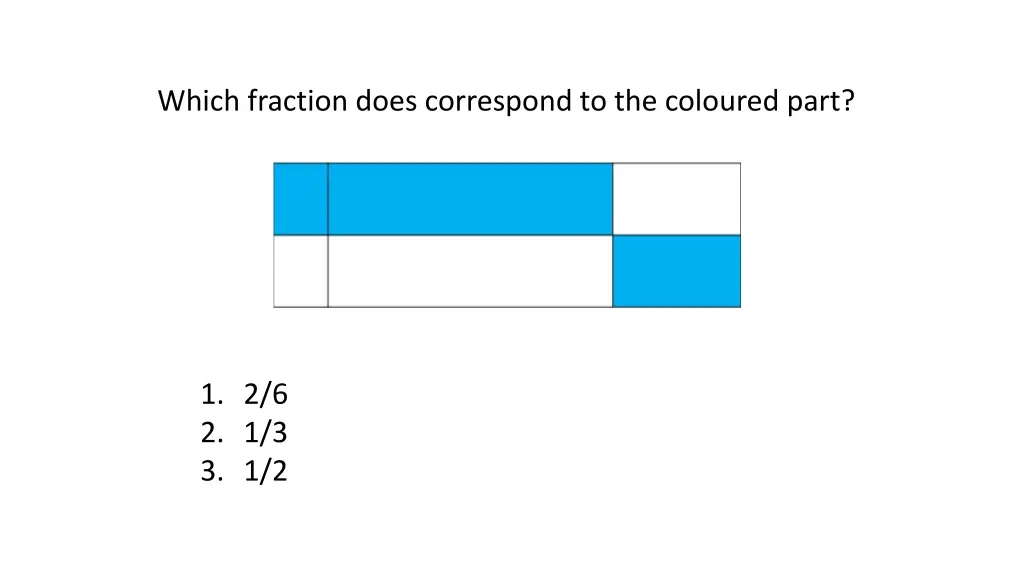 which fraction does correspond to the coloured 5
