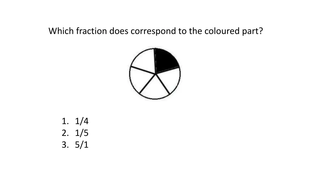 which fraction does correspond to the coloured