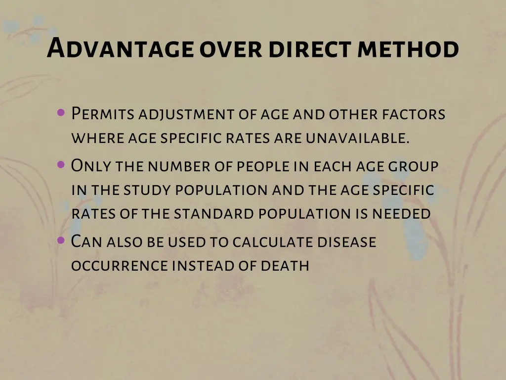 advantage over direct method