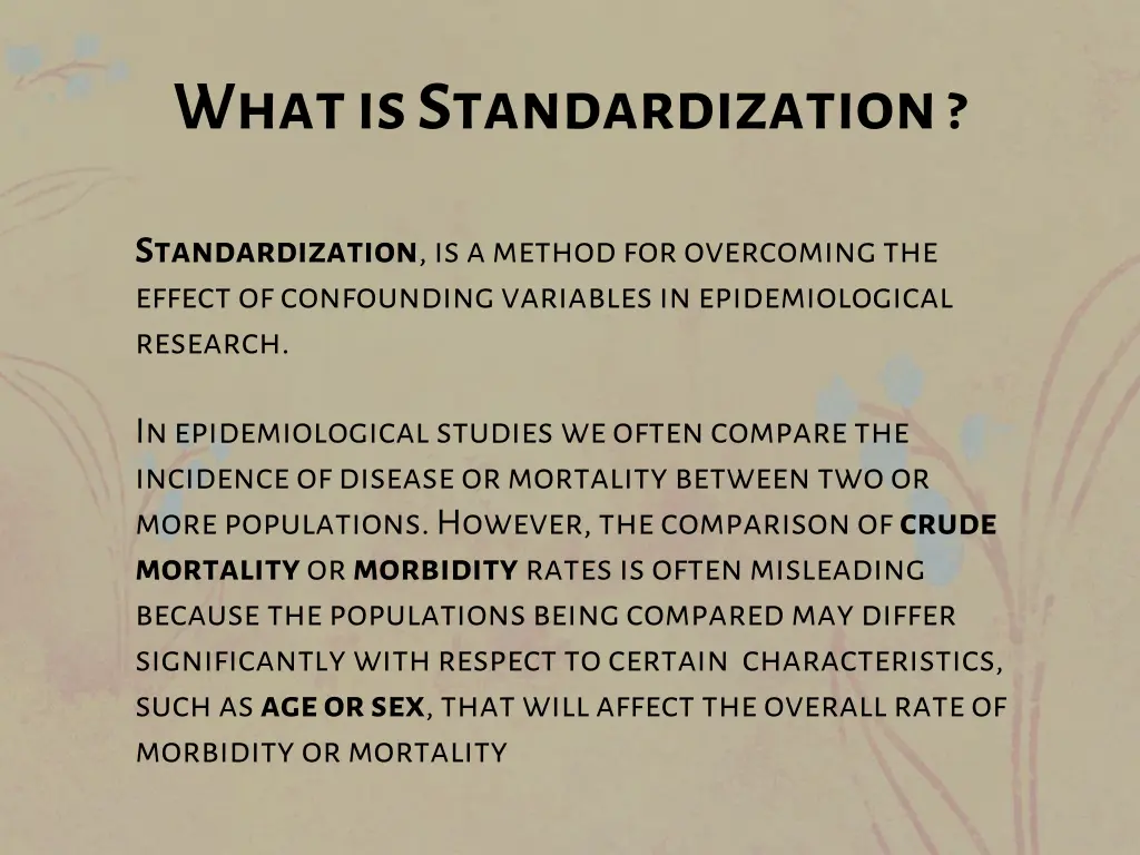 what is standardization