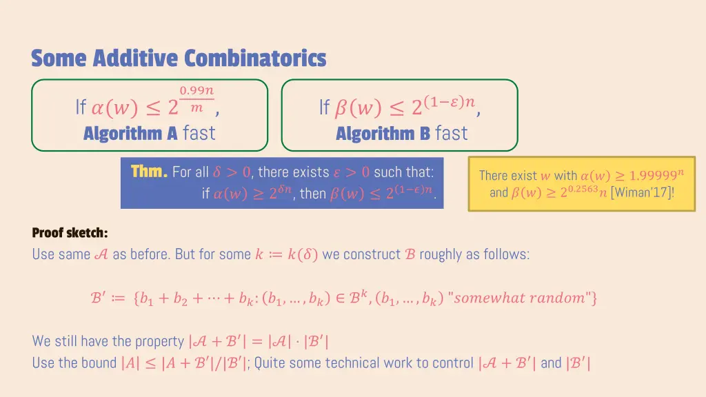 some additive combinatorics