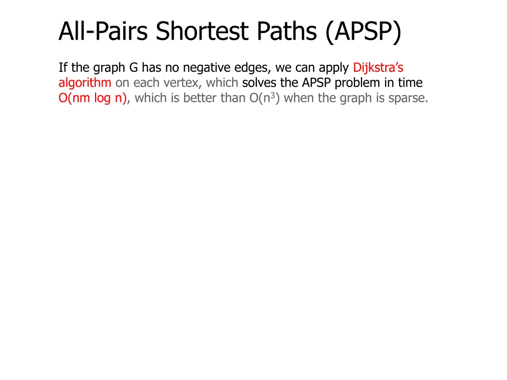 all pairs shortest paths apsp 3