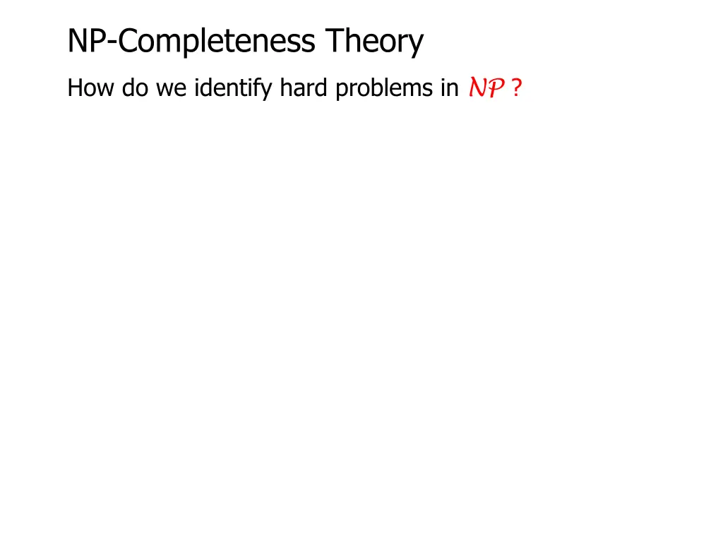 np completeness theory 9