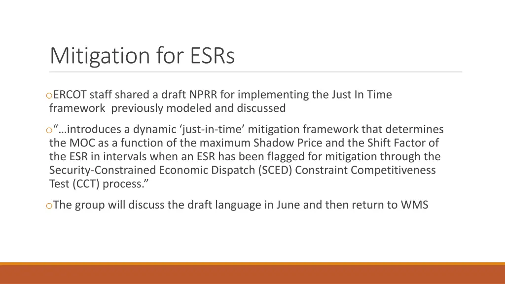 mitigation for esrs