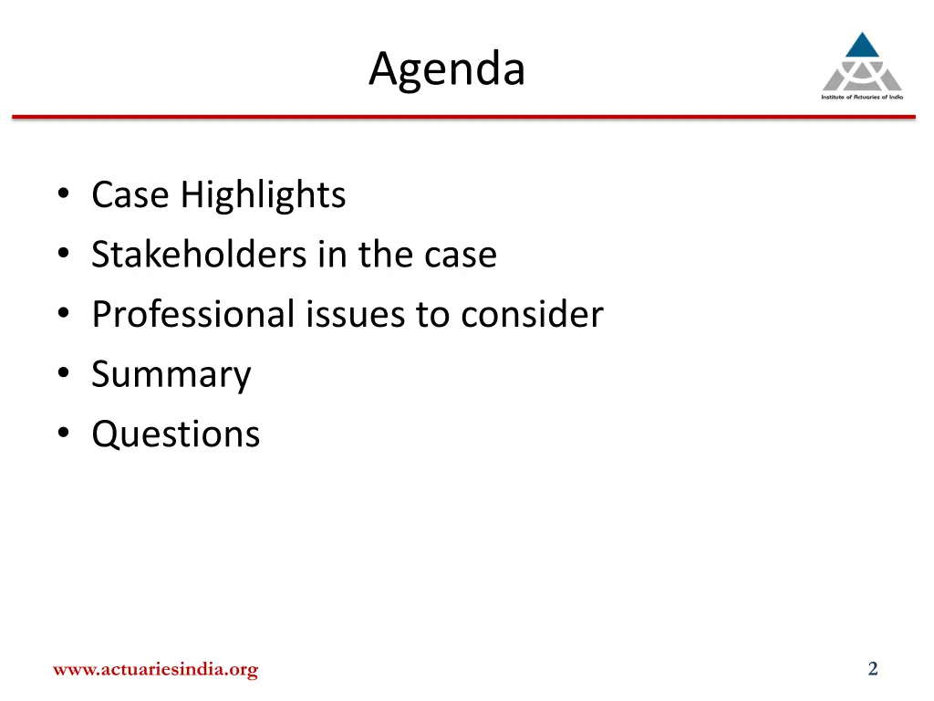 agenda