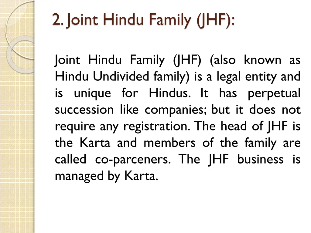 2 joint hindu family jhf