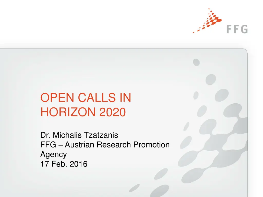 open calls in horizon 2020