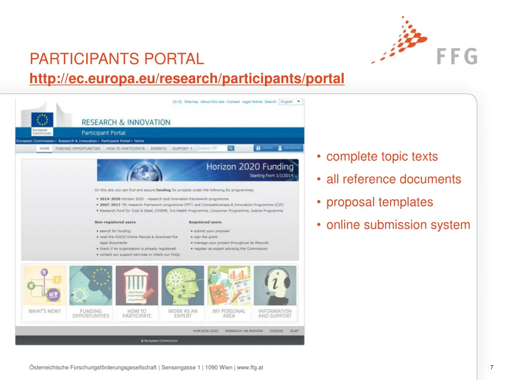 participants portal http ec europa eu research