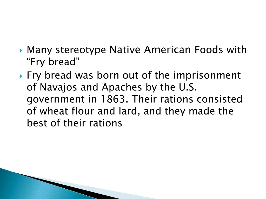 many stereotype native american foods with