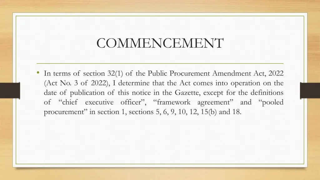 commencement