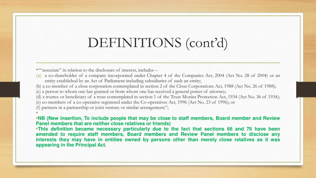 definitions cont d