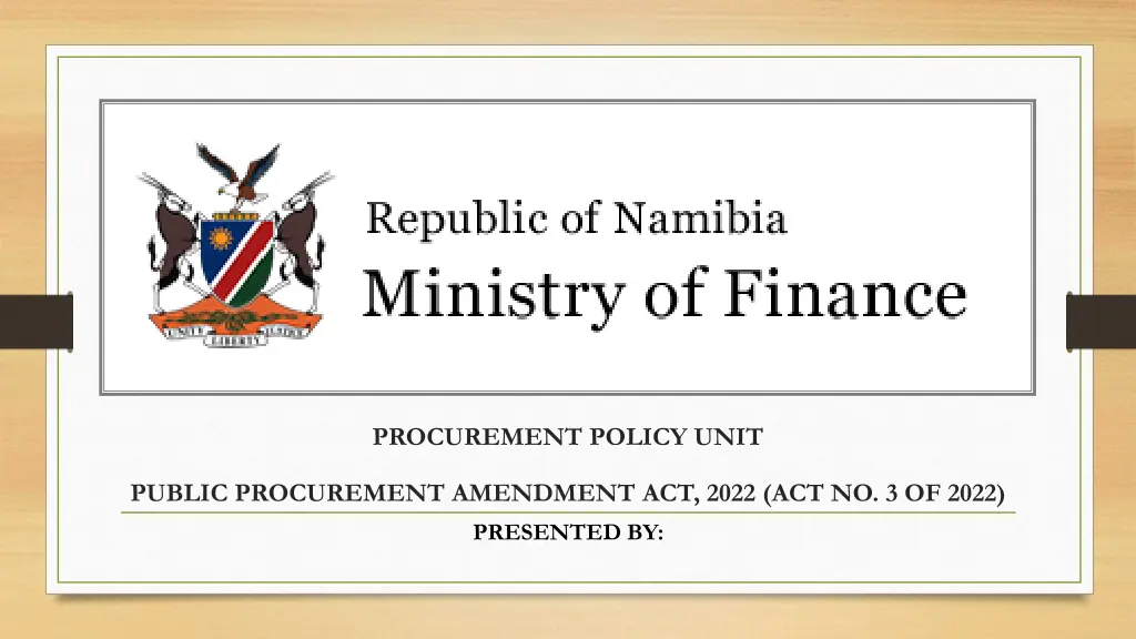 procurement policy unit