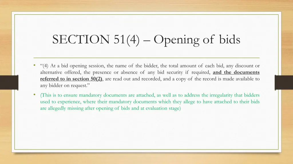 section 51 4 opening of bids