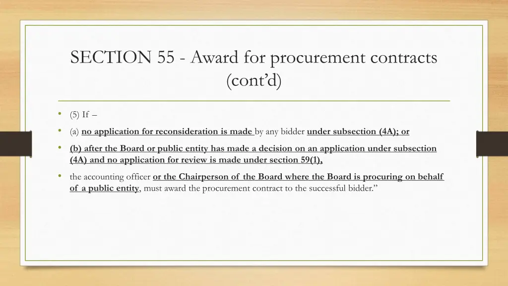 section 55 award for procurement contracts cont d 1