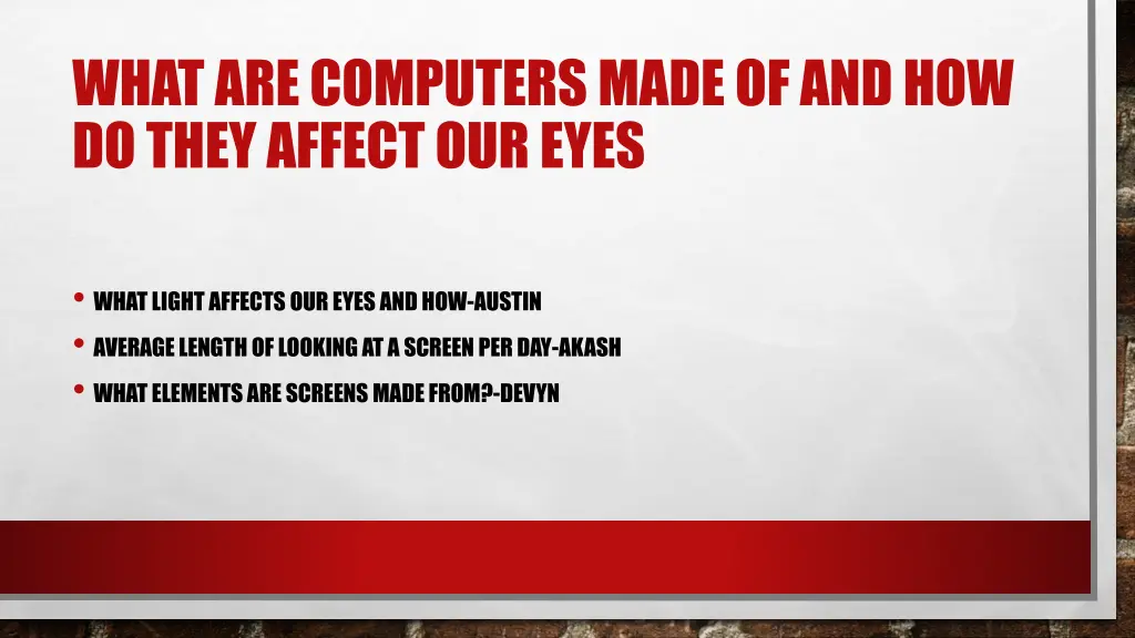 what are computers made of and how do they affect