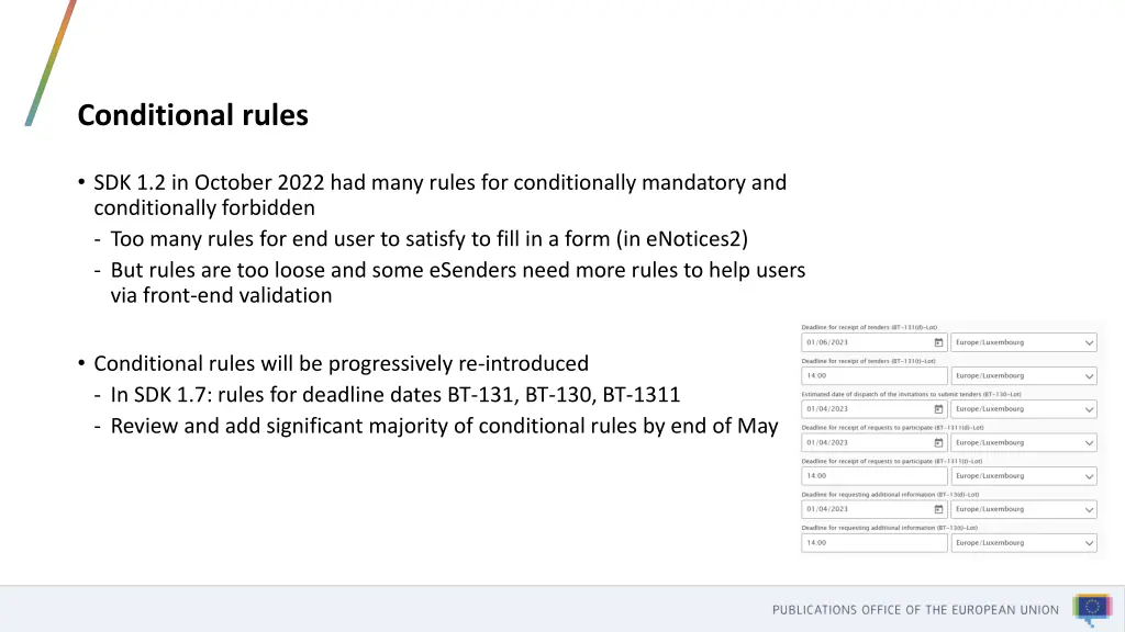 conditional rules