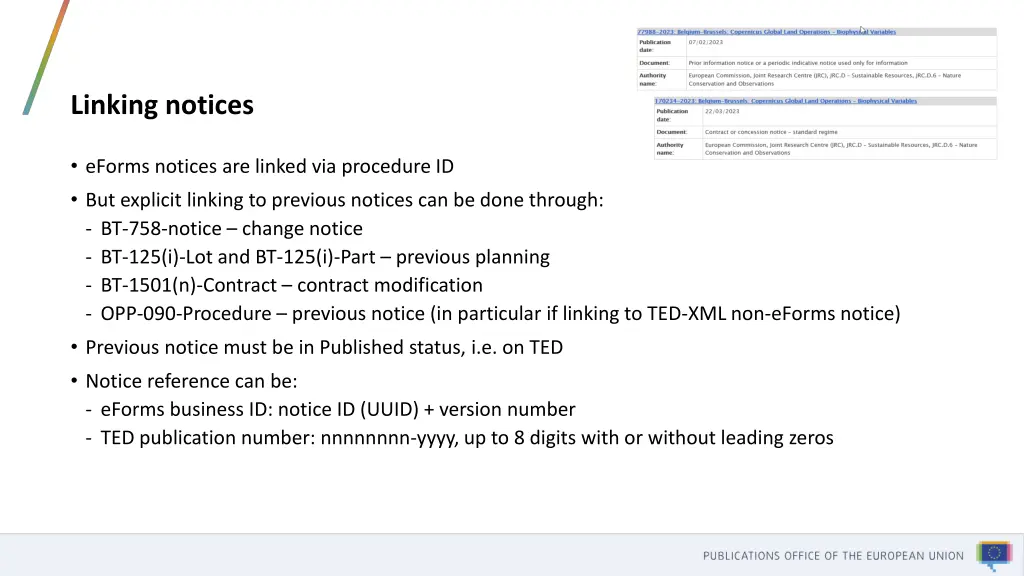 linking notices