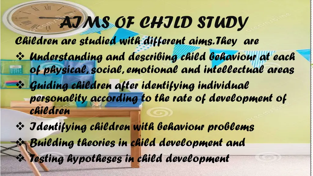 aims of child study children are studied with