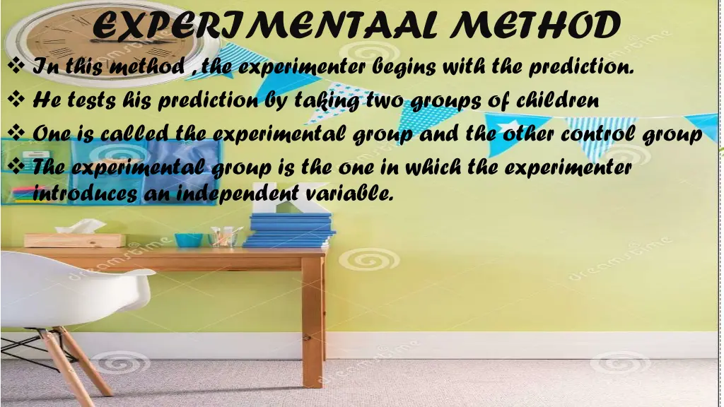 experimentaal method in this method