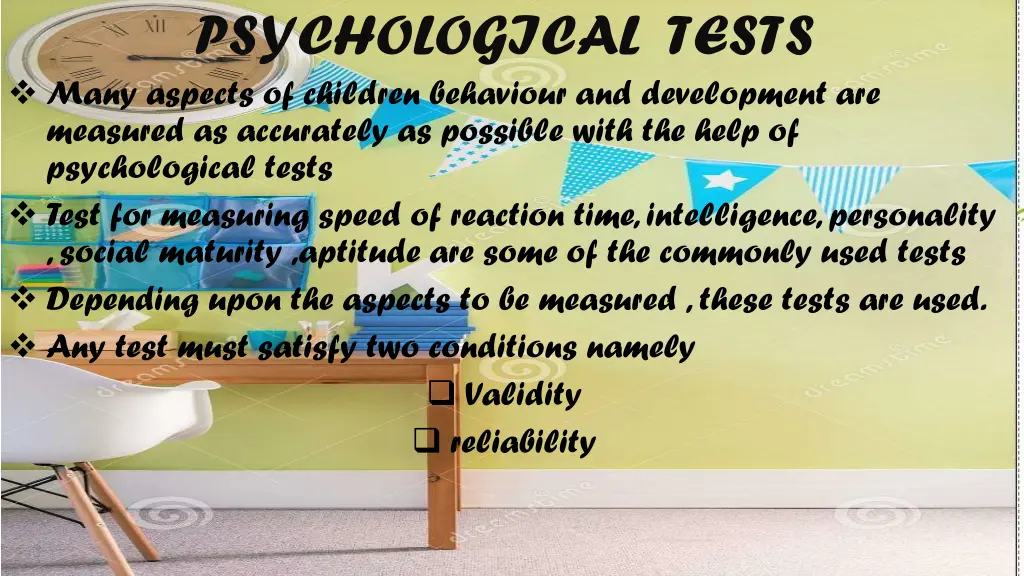 psychological tests many aspects of children