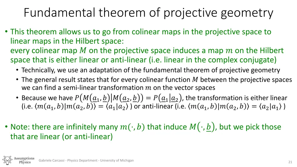 fundamental theorem of projective geometry