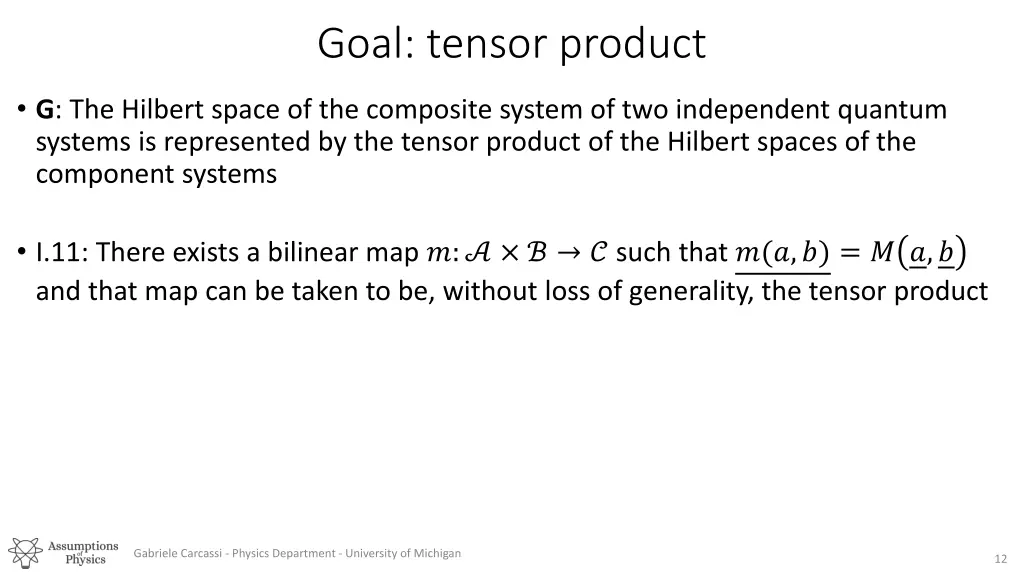 goal tensor product