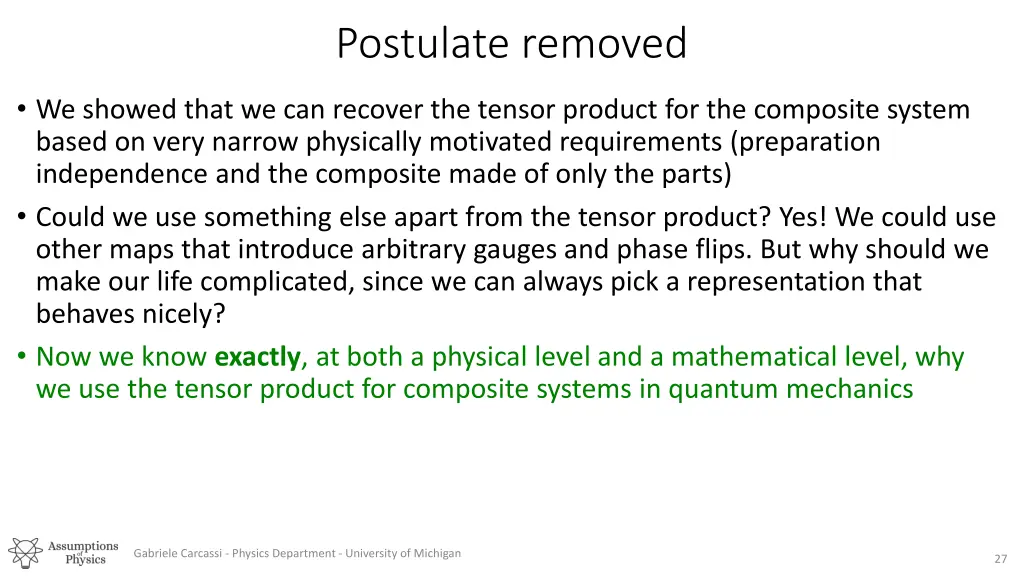 postulate removed