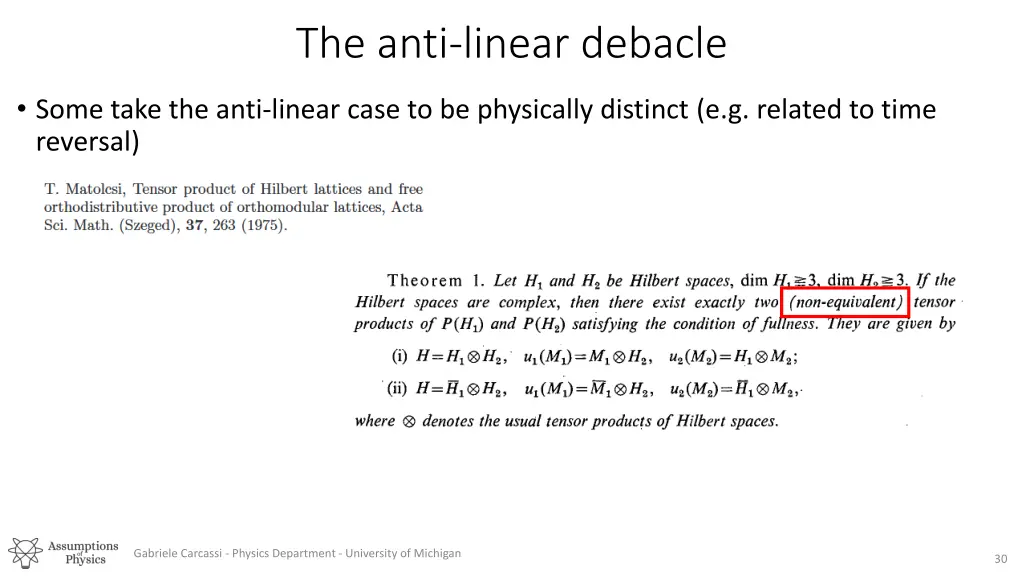 the anti linear debacle
