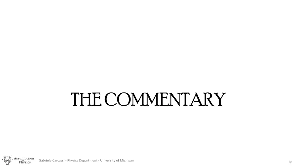 the commentary