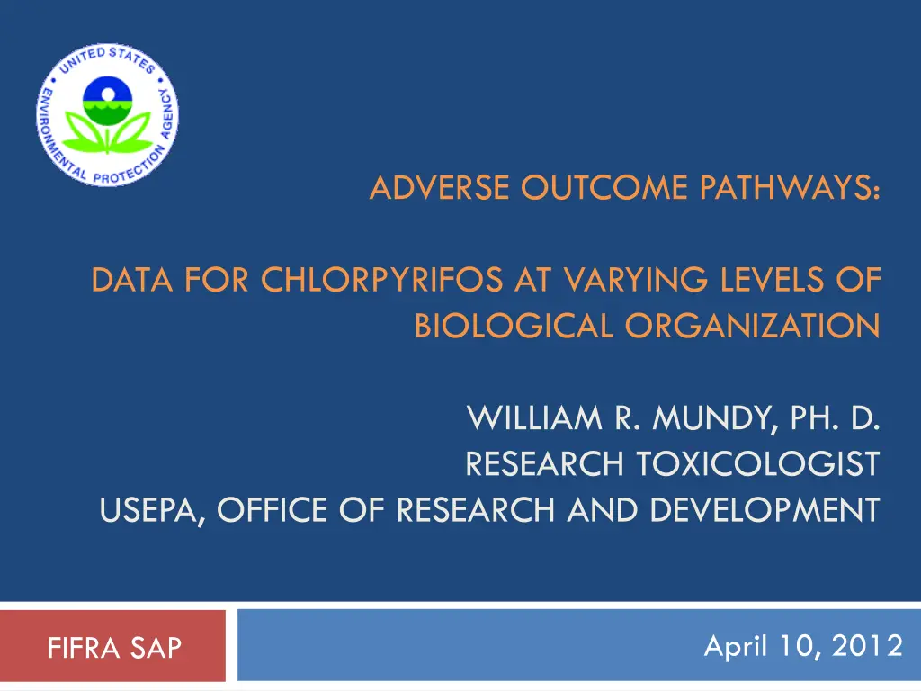adverse outcome pathways
