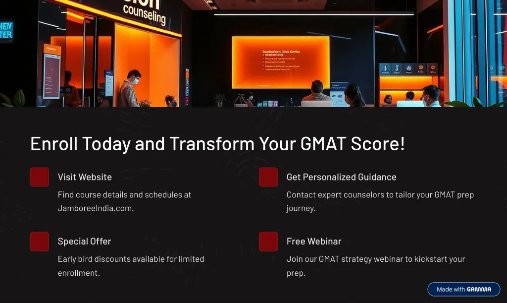 enroll today and transform your gmat score