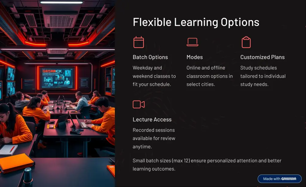 flexible learning options
