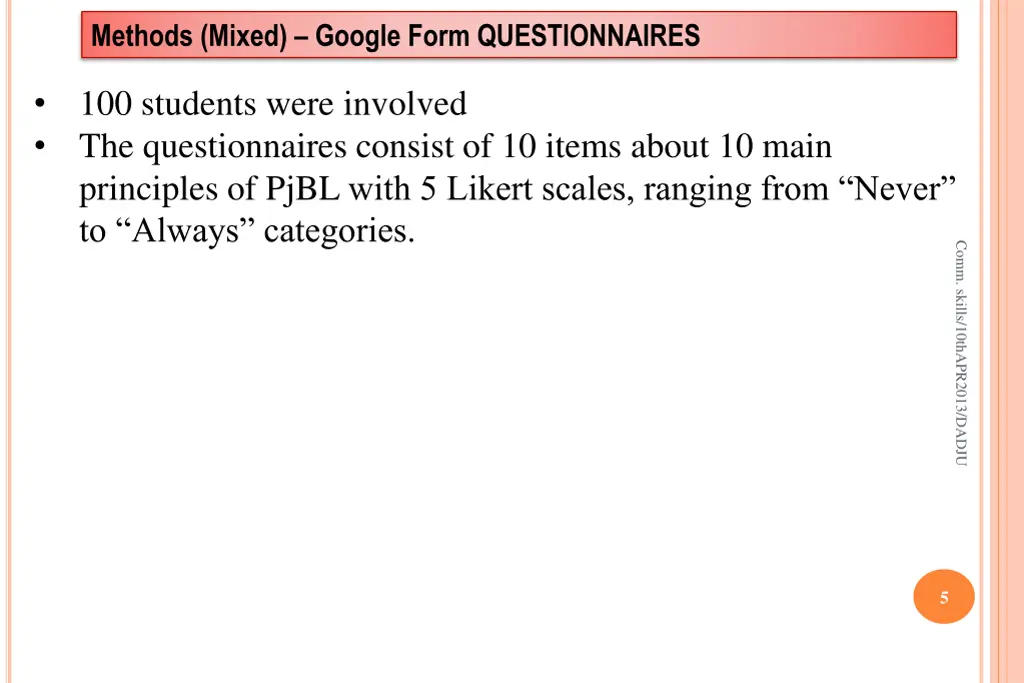 methods mixed google form questionnaires