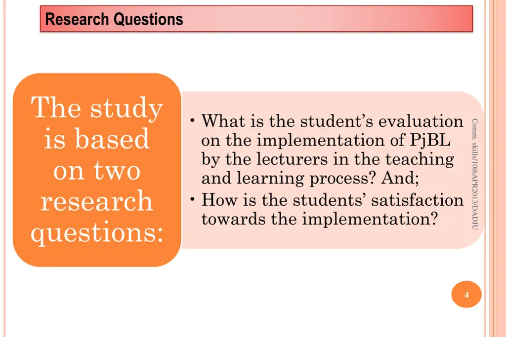 research questions